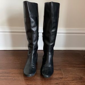 Kenneth Cole Reaction "Scotland Bard" black leather riding boot